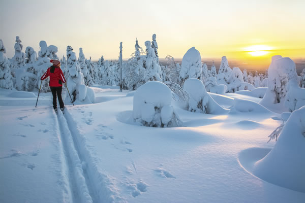 Skiing in Kuusamo